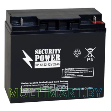 Аккумулятор для ИБП Security Power SP 12-22 (12В/22 А·ч)